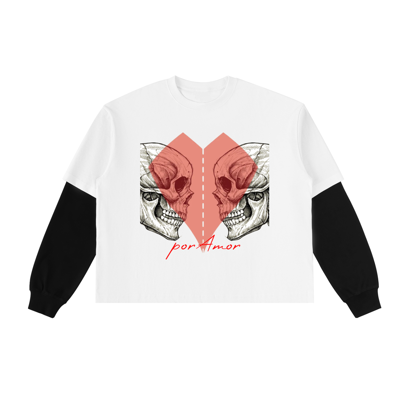 Long Sleeve Skull Heart