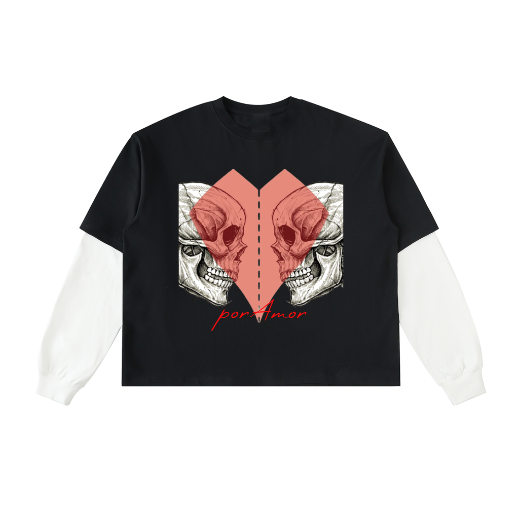Long Sleeve Skull Heart