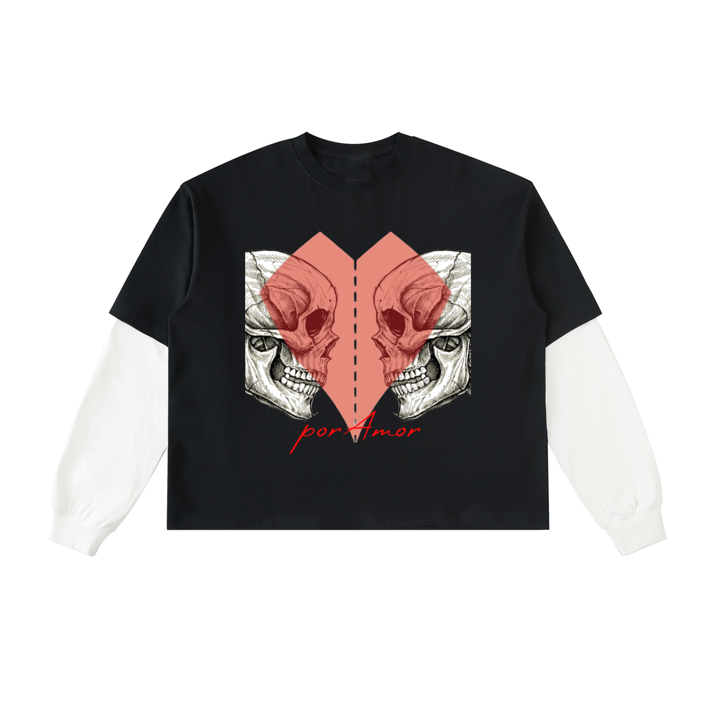 Long Sleeve Skull Heart